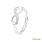 Bague Infini Ajustable — Argent 925 et Oxydes de Zirconium