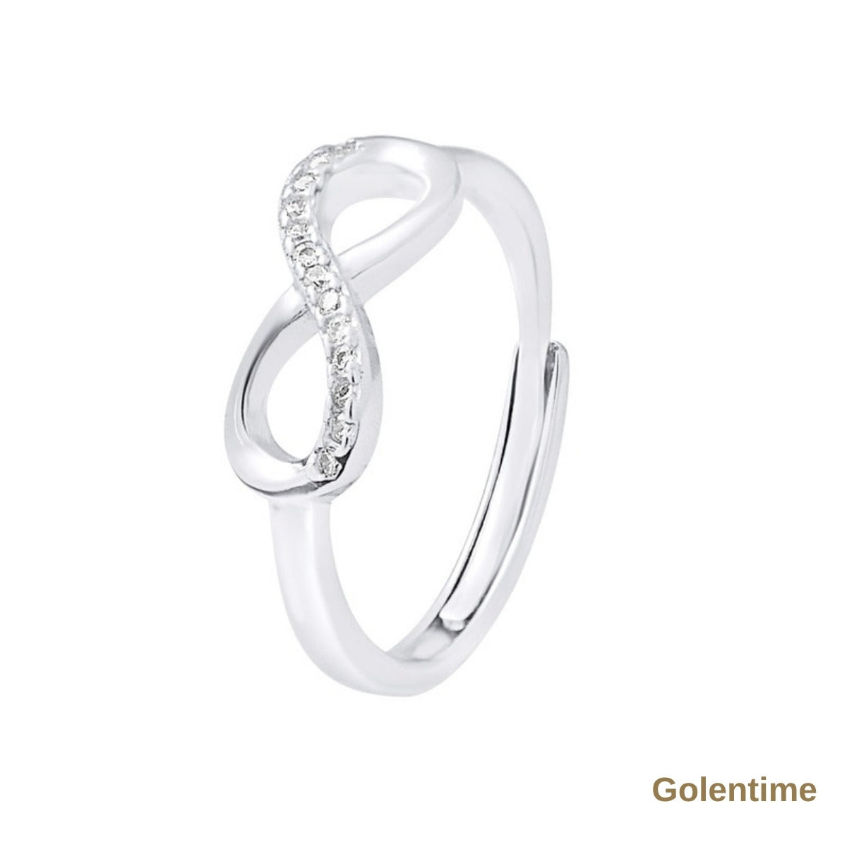 Bague Infini Ajustable — Argent 925 et Oxydes de Zirconium