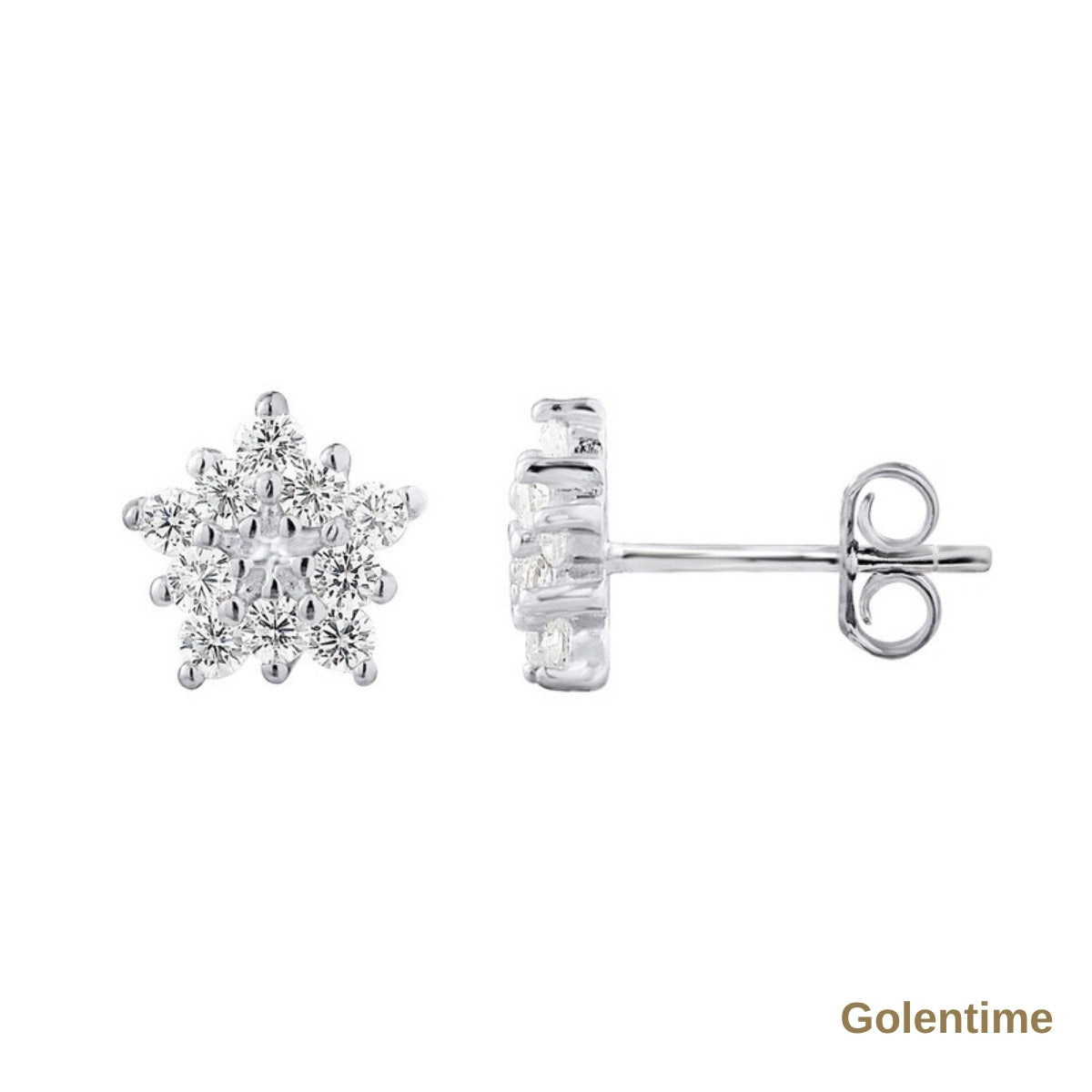 Boucles d'Oreilles Étoile — Argent 925 et Oxydes de Zirconium