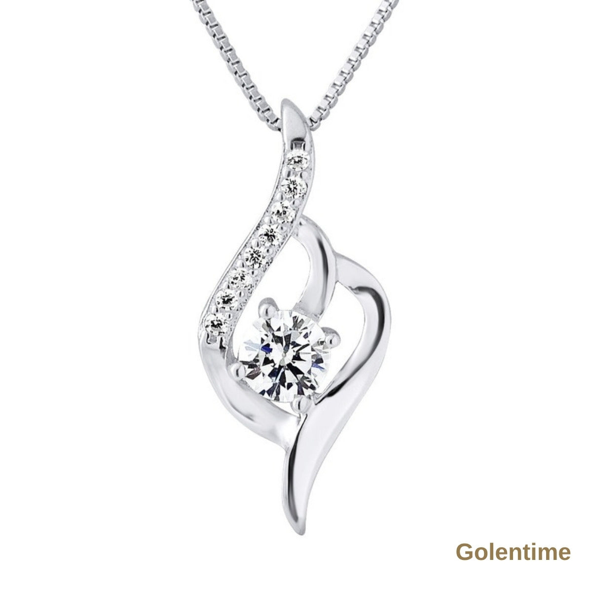 Collier Vague 45 cm — Argent 925 et Oxydes de Zirconium