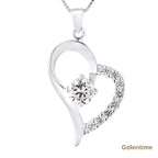 Collier Cœur Ouvert 45 cm — Argent 925 et Oxydes de Zirconium