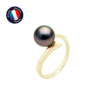 Perlinea Bague Perle de Tahiti Ronde 8-9 mm — Or Jaune 9 carats, vue 2