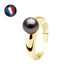 Perlinea Bague Perle de Tahiti Ronde 8-9 mm — Or Jaune 9 carats, Réf. 9BT-103, vue 2