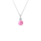 Perlinea Collier Perle de Culture Rose Fuchsia 6-7 mm — Argent 925, vue 2