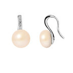 Perlinea Boucles d'Oreilles Joaillerie Perles d'Eau Douce Roses — Argent 925, vue 2