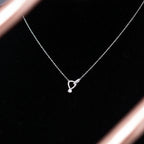 Collier Pendentif Alliance et Solitaire Entrelacés — Argent 925 et Oxydes de Zirconium, vue 3