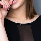 Collier Cercle Petit Modèle — Argent 925 Plaqué Or Rose et Oxydes de Zirconium, vue 3