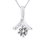 Collier Fantaisie 45 cm — Argent 925, Bélière Sertie d'Oxyde de Zirconium, vue 2