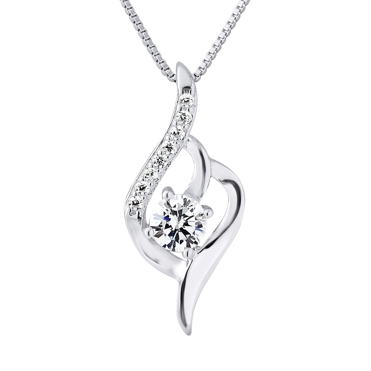 Collier Vague 45 cm — Argent 925 et Oxydes de Zirconium, vue 2