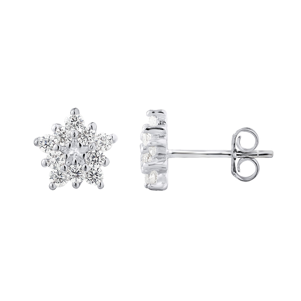 Boucles d'Oreilles Étoile — Argent 925 et Oxydes de Zirconium, vue 2