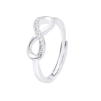 Bague Infini Ajustable — Argent 925 et Oxydes de Zirconium, vue 2