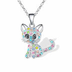 [Cat Jewelry Set] Cat Necklace and Cat Earrings Set | Little Girls Jewelry for Cat Lover Daughter Granddaughter, Teenager Cat Gifts for Girls