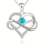 Hot Twelve Birthstone Pendant Necklace, Christmas Birthday Party Gift, Fashionable and Jewelry
