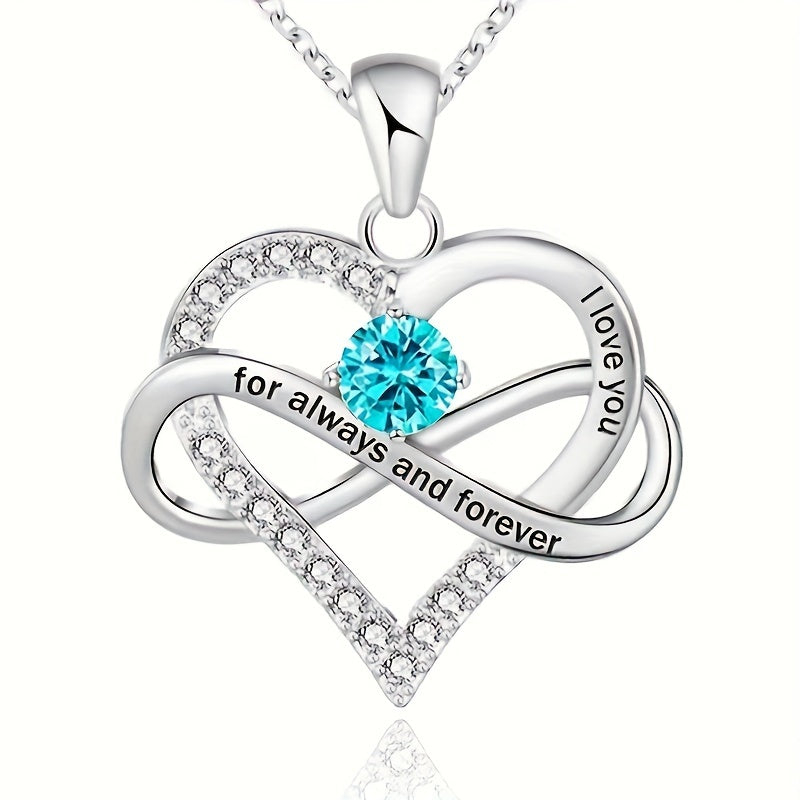 Hot Twelve Birthstone Pendant Necklace, Christmas Birthday Party Gift, Fashionable and Jewelry