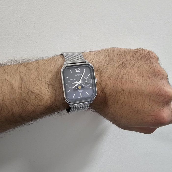 Montre Casio MTP-M305M Homme — Gris, Quartz Analogique, Bracelet Milanais, vue 5