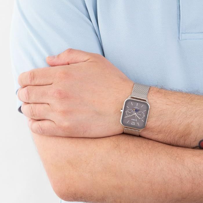 Montre Casio MTP-M305M Homme — Gris, Quartz Analogique, Bracelet Milanais, vue 6