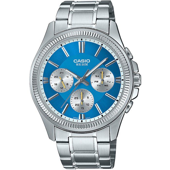 Montre Casio MTP-1375PD Homme — Cadran Bleu, Quartz Analogique, vue 2