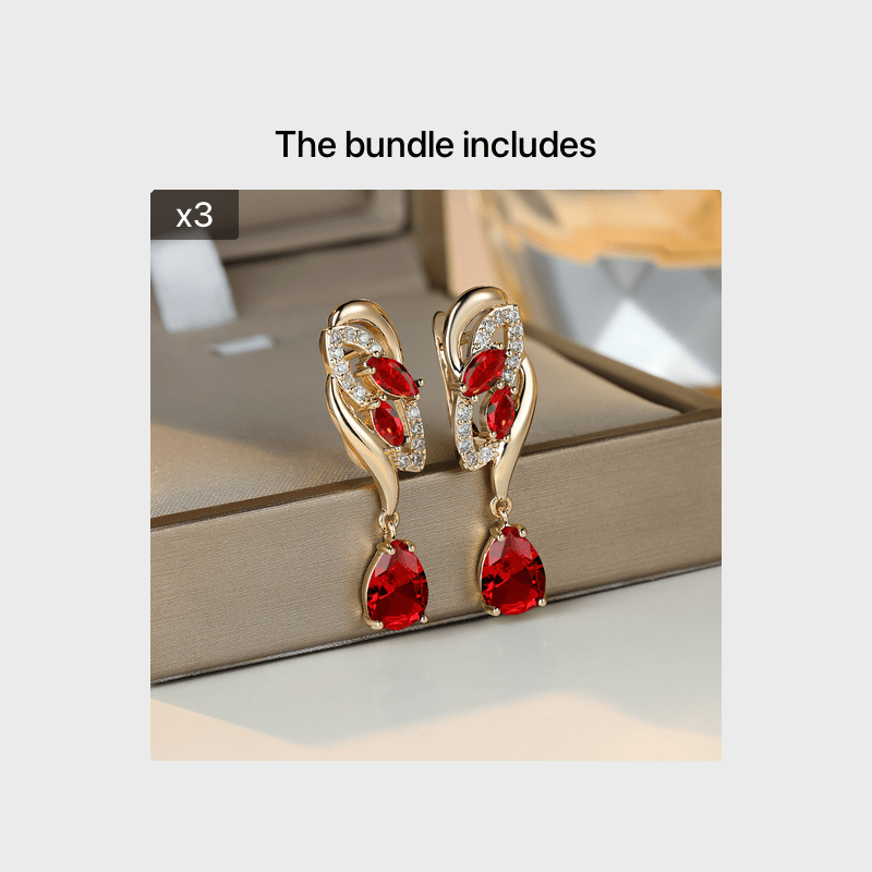 Romantic Flower Dangle Earrings Women Birthstone Party Earrings Jewelry Gifts