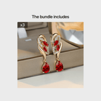 Romantic Flower Dangle Earrings Women Birthstone Party Earrings Jewelry Gifts