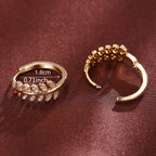 [1Pair Leaf Earrings] Zirconia Inlaid Leaf-Shaped Hoop Huggie Earrings for Women 1Pair Holiday Jewelry