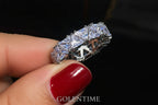 Trendy Hand Jewelry, Full Triangle Zirconia Ring, Creative Gift Finger Ring, Exquisite Men's Accessory Jewelry Ornament For Daily Wear For Banquet Party Holiday Birthday Anniversary Gift