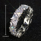 Trendy Hand Jewelry, Full Triangle Zirconia Ring, Creative Gift Finger Ring, Exquisite Men's Accessory Jewelry Ornament For Daily Wear For Banquet Party Holiday Birthday Anniversary Gift