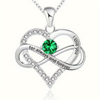 Hot Twelve Birthstone Pendant Necklace, Christmas Birthday Party Gift, Fashionable and Jewelry