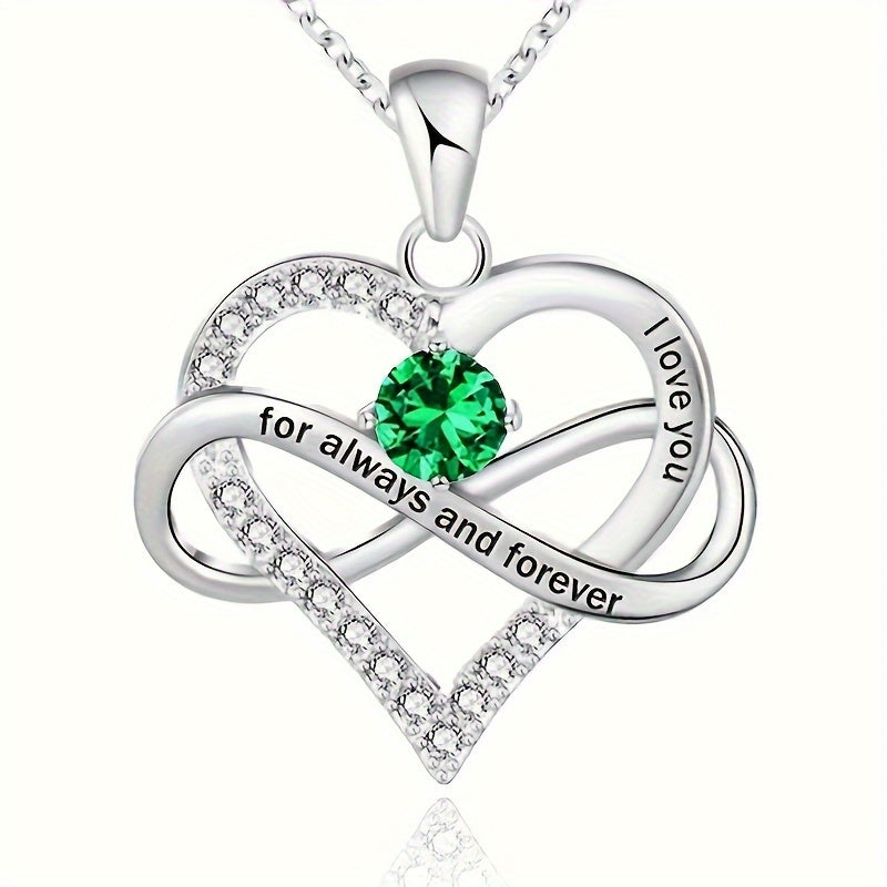 Hot Twelve Birthstone Pendant Necklace, Christmas Birthday Party Gift, Fashionable and Jewelry