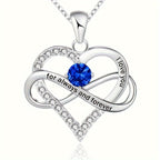 Hot Twelve Birthstone Pendant Necklace, Christmas Birthday Party Gift, Fashionable and Jewelry