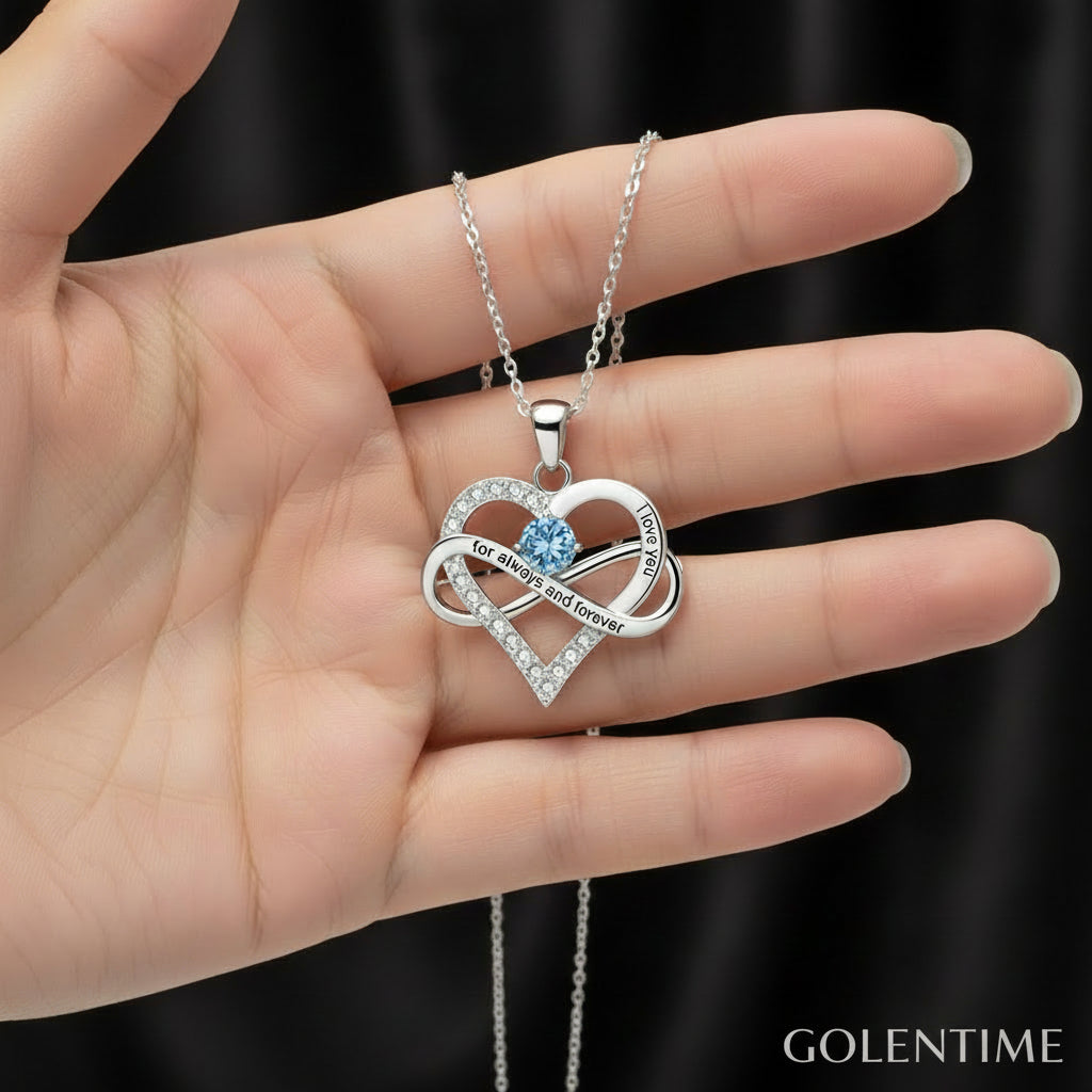 Hot Twelve Birthstone Pendant Necklace, Christmas Birthday Party Gift, Fashionable and Jewelry