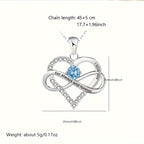 Hot Twelve Birthstone Pendant Necklace, Christmas Birthday Party Gift, Fashionable and Jewelry