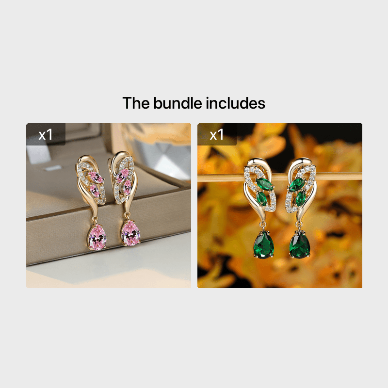 Romantic Flower Dangle Earrings Women Birthstone Party Earrings Jewelry Gifts