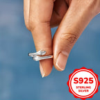 Elegant Adjustable 925 Sterling Silvery Hug Ring - Perfect Gift for Women, Mom, Sister, Wife on Mother's Day & Birthdays, Teen Girls, Jewelry, 2.4g