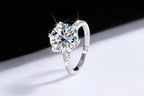 5ct Moissanite Ring 925 Sterling Silver Light Luxury Jewelry For Evening Party Perfect Proposal Gift For Your Girl With Certificate And Gift Box