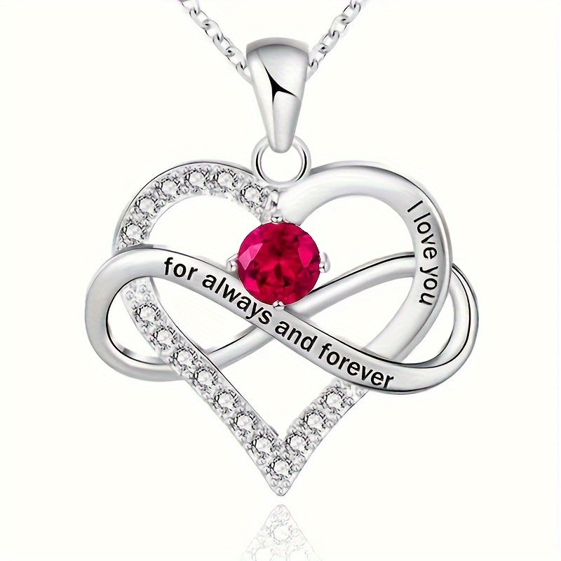 Hot Twelve Birthstone Pendant Necklace, Christmas Birthday Party Gift, Fashionable and Jewelry