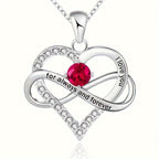 Hot Twelve Birthstone Pendant Necklace, Christmas Birthday Party Gift, Fashionable and Jewelry