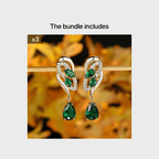 Romantic Flower Dangle Earrings Women Birthstone Party Earrings Jewelry Gifts
