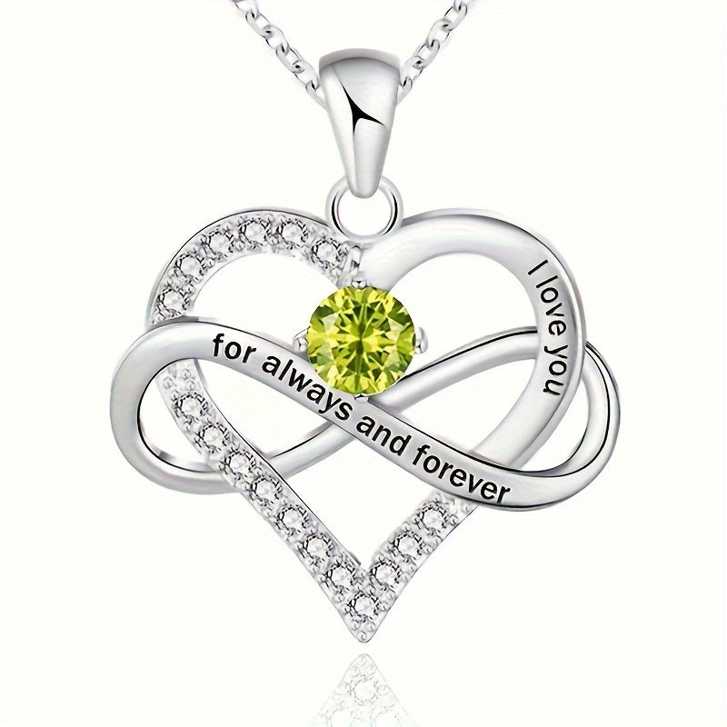 Hot Twelve Birthstone Pendant Necklace, Christmas Birthday Party Gift, Fashionable and Jewelry