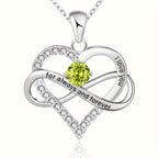 Hot Twelve Birthstone Pendant Necklace, Christmas Birthday Party Gift, Fashionable and Jewelry
