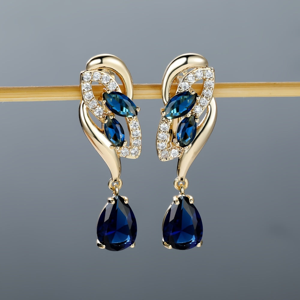 Romantic Flower Dangle Earrings Women Birthstone Party Earrings Jewelry Gifts