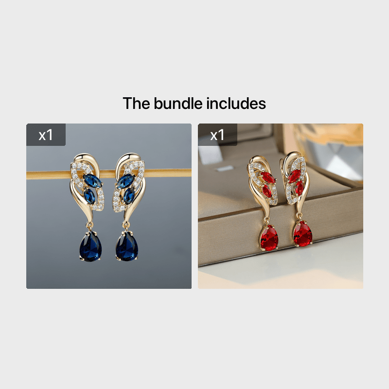 Romantic Flower Dangle Earrings Women Birthstone Party Earrings Jewelry Gifts
