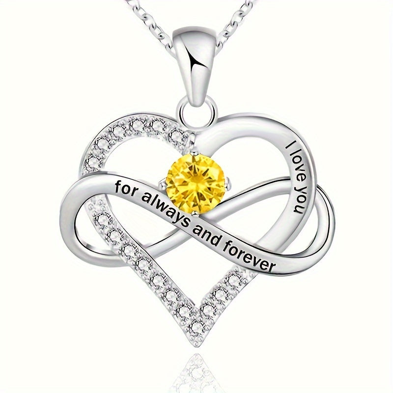 Hot Twelve Birthstone Pendant Necklace, Christmas Birthday Party Gift, Fashionable and Jewelry