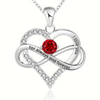 Hot Twelve Birthstone Pendant Necklace, Christmas Birthday Party Gift, Fashionable and Jewelry