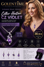 01_Huitan – collier de série CZ violet pour femmes, accessoires de fête de fiançailles, nouveau design, livraison directe