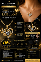 17_Luxury love Fashion love butterfly Micro Embedded Diamond I love You Forever Heart Heart Shape Light Luxury Pendant Necklace