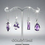Huitan – collier de série CZ violet pour femmes, accessoires de fête de fiançailles, nouveau design, livraison directe