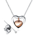 Trendy Jewelry Necklace Boutique Stainless Steel Necklace Heart Pendant Choker Necklace Commemorate Cremation Jewelry for Ashesn