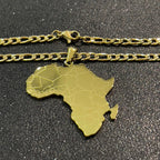 Drop Shipping Factory Customized Africa Map Countries Map Necklace for Hot Sale