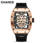 CHANCE JC-9-190G-7 Luxury Hollow Dial Automatic Watches Waterproof Sport Appearance Fashionable Skull Men Mechanical Watch