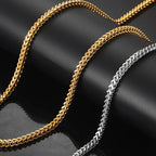 NUOAY Custom Logo Franco Chain Necklace 18K Gold Plated Stainless Steel Hip Hop Women's Chain Necklace 4/5/6MM Wholesale Jewelry